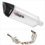 Lextek SP4 Polished Stainless Steel Exhaust System 300mm High Level for Yamaha MT-09 (13-2...