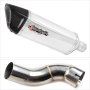 Lextek SP4 Polished Stainless Steel Exhaust 300mm with Link Pipe for Kawasaki Z900 (17-19)