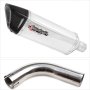 Lextek SP4 Polished Stainless Steel Exhaust 300mm with Link Pipe for Honda CB1000R (08-17)
