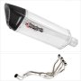 Lextek SP4 Polished Stainless Steel Exhaust System 300mm Single Sided for Kawasaki Z1000SX...