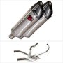 Lextek SP4 Polished Stainless Steel Exhaust System 300mm for SUZUKI SV1000 (03-07)