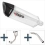 Lextek SP4 Polished Stainless Steel Exhaust System 300mm for Triumph Tiger 800 (10-21)