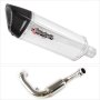Lextek SP4 Polished Stainless Steel Exhaust System 300mm for BMW G310 R / GS (16-20)