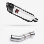 Lextek SP4 Polished Stainless Steel Exhaust 300mm with Link Pipe