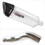Lextek SP4 Polished Stainless Steel Exhaust 300mm with Link Pipe for Honda CB300R (18-20)