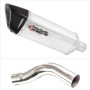 Lextek SP4 Polished Stainless Steel Exhaust 300mm with Link Pipe for Triumph Sprint ST 995...