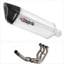 Lextek SP4 Polished Stainless Steel Exhaust System 300mm Low Level for Yamaha MT-09 Tracer...