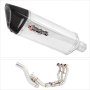 Lextek SP4 Polished Stainless Steel Exhaust System 300mm High Level for Yamaha MT-09 Trace...