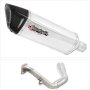 Lextek SP4 Polished Stainless Steel Exhaust System 300mm for Lexmoto Titan 125