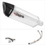 Lextek SP4 Polished Stainless Steel Exhaust System 300mm for Honda CB500X (16-18)