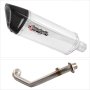 Lextek SP4 Polished Stainless Steel Exhaust System 300mm for Lexmoto Riot 125