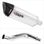Lextek SP4 Polished Stainless Steel Exhaust 300mm with Link Pipe for Kawasaki Z800 (13-16)