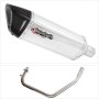Lextek SP4 Polished Stainless Steel Exhaust System 300mm for Lexmoto Isca