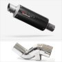 Lextek Stainless Steel GP8C Carbon Fibre Exhaust 240mm with Link Pipe