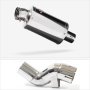 Lextek Polished Stainless Steel OP4 Exhaust 200mm with Link Pipe for Kawasaki Ninja H2 SX ...