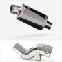 Lextek Dark Tint Stainless Steel OP15 Exhaust 200mm with Link Pipe for Kawasaki Ninja H2 S...