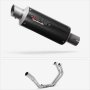 Lextek GP8C Carbon Fibre GP Stubby Exhaust System 240mm for Yamaha YZF R3 (18-20)