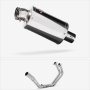 Lextek OP4 Polished S/Steel Exhaust System 200mm for Yamaha YZF R3 (18-20)