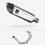 Lextek SP4 Polished Stainless Steel Exhaust System 300mm for Yamaha YZF R3 (18-20)
