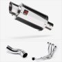 Lextek YP4 S/Steel Stubby Exhaust System 200mm for Kawasaki Z900 (20-23)