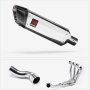 Lextek SP4 Polished Stainless Steel Exhaust System 300mm for Kawasaki Z900 (20-23)