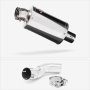 Lextek OP4 Polished S/Steel Exhaust 200mm with Link Pipe for Kawasaki Z H2 (20-23)