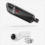 Lextek SP9C Gloss Carbon Fibre Exhaust 300mm with Link Pipe for Kawasaki Z H2 (20-23)