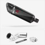 Lextek SP9C Gloss Carbon Fibre Exhaust 300mm with Link Pipe for Kawasaki Ninja 1000SX (20-...