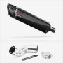 Lextek SP7C Gloss Carbon Fibre Exhaust 400mm with Link Pipe for Kawasaki Ninja 1000SX (20-...