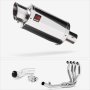 Lextek YP4 S/Steel Stubby Exhaust System 200mm for Kawasaki Z H2 (20-23)