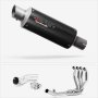 Lextek GP8C Carbon Fibre GP Stubby Exhaust System 240mm for Kawasaki Z H2 (20-23)
