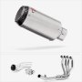 Lextek CP1 Matt S/Steel Carbon Tip Exhaust System 150mm for Kawasaki Z H2 (20-23)