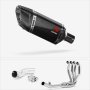 Lextek SP11C Gloss Carbon Fibre Exhaust System 200mm for Kawasaki Z H2 (20-23)