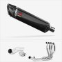 Lextek SP7C Gloss Carbon Fibre Exhaust System 400mm for Kawasaki Z H2 (20-23)