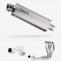 Lextek OP1 Matt S/Steel Exhaust System 350mm for Kawasaki Z H2 (20-23)