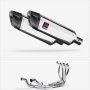 Lextek SP4 Polished Stainless Steel Twin Exhaust System 300mm for Kawasaki Ninja 1000SX 20...