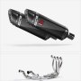 Lextek SP9C Gloss Carbon Fibre Twin Exhaust System 300mm for Kawasaki Ninja 1000SX 20-