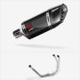 Lextek SP11C Gloss Carbon Fibre Exhaust System 200mm for Honda CB500 (93-03)
