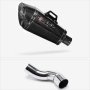 Lextek XP8C Carbon Fibre Exhaust 210mm with Link Pipe for Kawasaki Z900 (20-23)