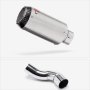 Lextek CP1 Matt S/Steel Carbon Tip Exhaust 150mm with Link Pipe for Kawasaki Z900 (20-23)