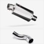 Lextek OP4 Polished S/Steel Exhaust 200mm with Link Pipe for Kawasaki Z900 (20-23)