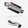 Lextek OP15 Dark Tint Stainless Exhaust 200mm with Link Pipe for Kawasaki Z900 (20-23)