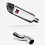 Lextek SP4 Polished Stainless Steel Exhaust 300mm with Link Pipe for Kawasaki Z900 (20-23)