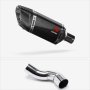 Lextek SP11C Gloss Carbon Fibre Exhaust 200mm with Link Pipe for Kawasaki Z900 (20-23)