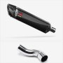 Lextek SP7C Gloss Carbon Fibre Exhaust 400mm with Link Pipe for Kawasaki Z900 (20-23)