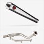 Lextek AC1 Polished Classic Exhaust System 350mm for Lexmoto Enigma 125