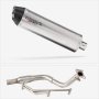 Lextek RP1 Gloss S/Steel Oval Exhaust System 400mm for Lexmoto Enigma 125