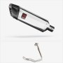 Lextek SP4 Polished Stainless Steel Exhaust System 300mm for Lexmoto LXR 125