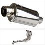 Lextek OP4 Polished S/Steel Exhaust System 200mm for BMW S1000XR (15-19)