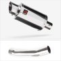 Lextek YP4 S/Steel Stubby Exhaust 200mm with Link Pipe for Suzuki SV650 (99-02)